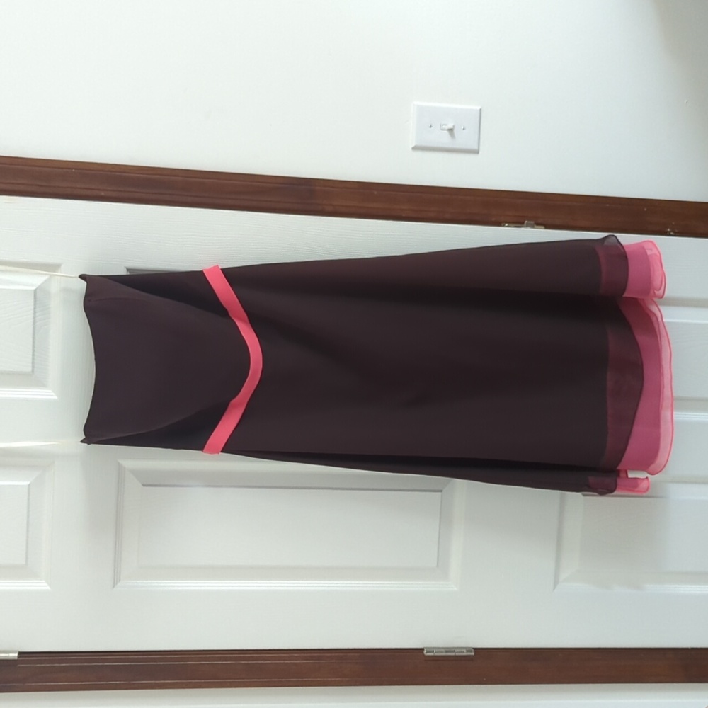 Eden maids Pink and brown strapless dress